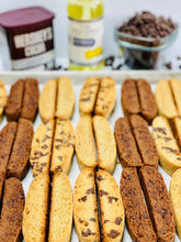 Load image into Gallery viewer, “NAKED” No-Topping BISCOTTI: Chocolate Chip, Double Chocolate, Lemon Poppy, Pumpkin Spice, Gingerbread
